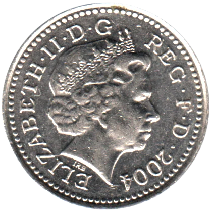 5 pence, 2004 Obverse