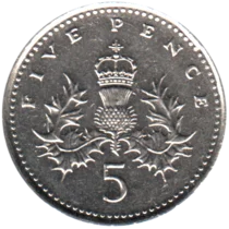 Preview 5 pence, 2004 reverse