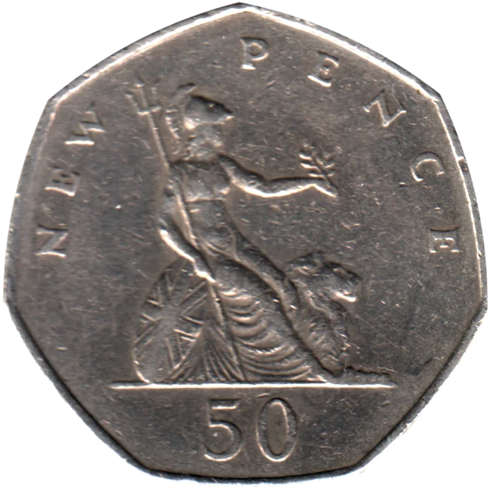 50 pence, 1976 Reverse
