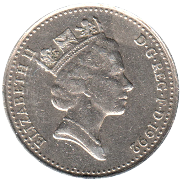 10 pence, 1992 Obverse