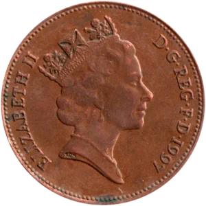Preview 2 pence, 1997 obverse