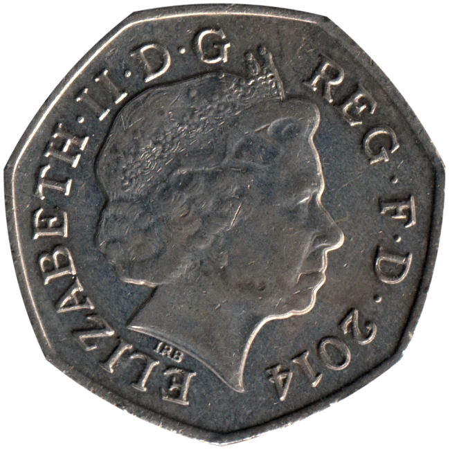 50 pence, 2014 Obverse