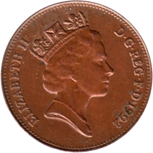 Preview 2 pence, 1992 obverse