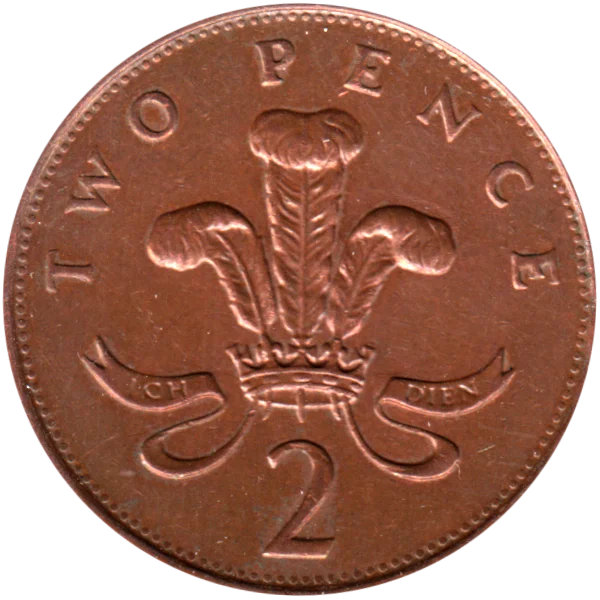 2 pence, 1992 Reverse