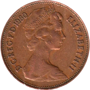 Preview 2 pence, 1980 obverse