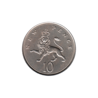 Preview 10 pence, 1970 reverse