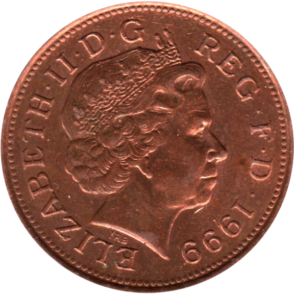 2 pence, 1999 Obverse