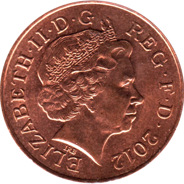 2 pence, 2012 Obverse