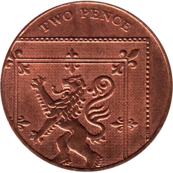 2 pence, 2012 Reverse
