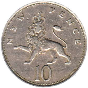 Preview 10 pence, 1968 reverse