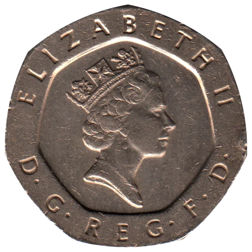 20 pence, 1993 Obverse