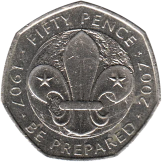 Preview 50 pence, 2007 reverse