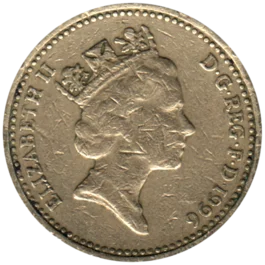 Preview 1 Pound, 1996 obverse
