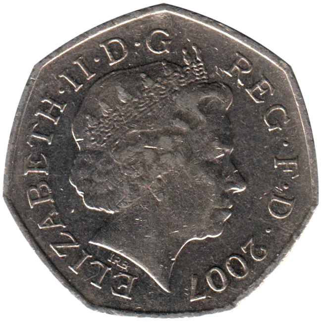 50 pence, 2007 Obverse