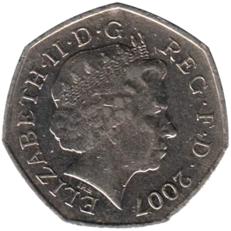 Preview 50 pence, 2007 obverse