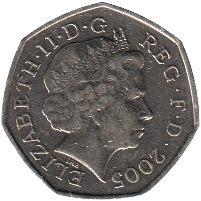50 pence, 2005 Obverse