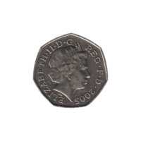 Preview 50 pence, 2005 obverse