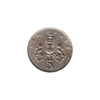 Preview 5 pence, 1969 reverse