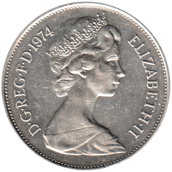 10 pence, 1974 Obverse