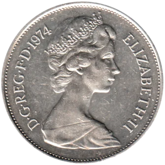 Preview 10 pence, 1974 obverse