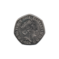Preview 50 pence, 2018 obverse