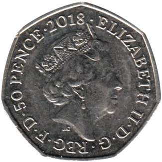 Preview 50 pence, 2018 obverse