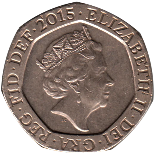20 pence, 2015 Obverse