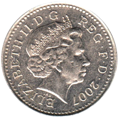 5 pence, 2007 Obverse
