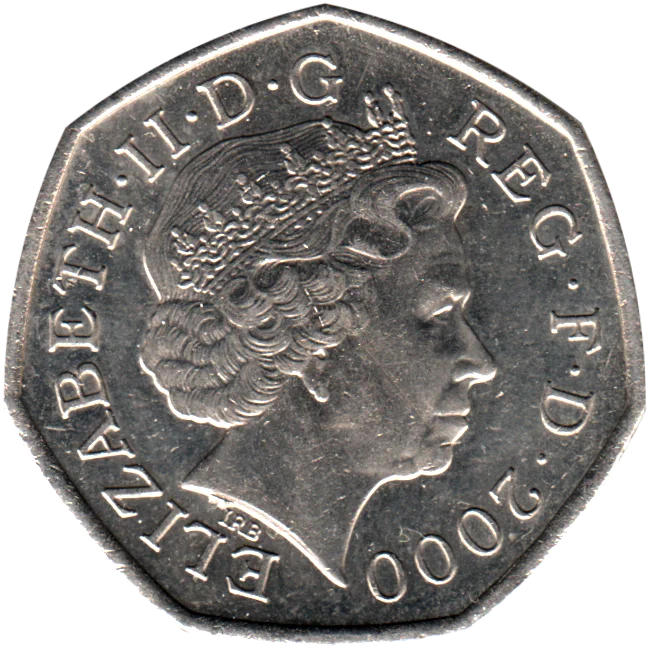 50 pence, 2000 Obverse