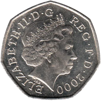 Preview 50 pence, 2000 obverse