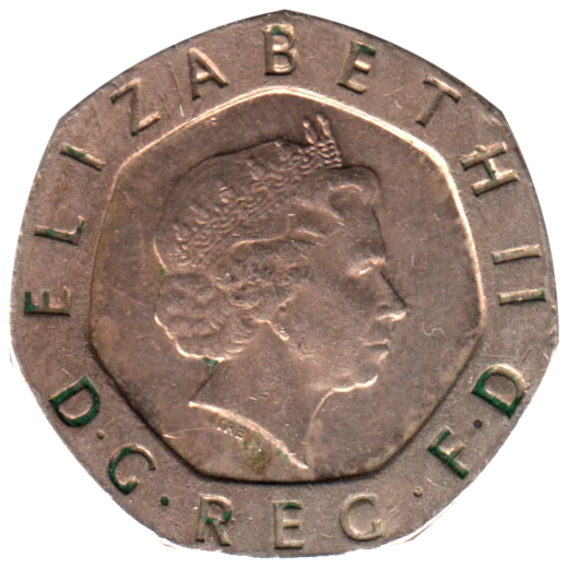 20 pence, 2007 Obverse