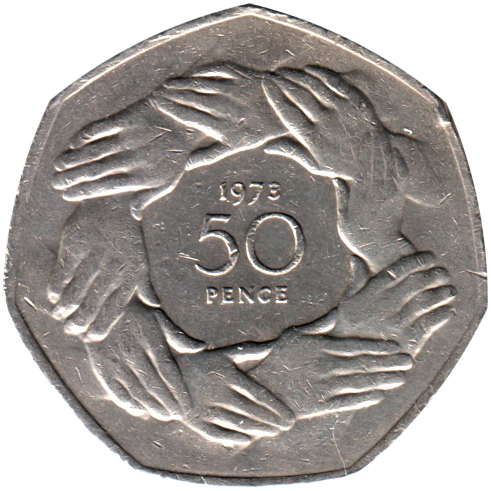 50 pence, 1973 Reverse