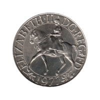 Preview 25 pence, 1977 obverse