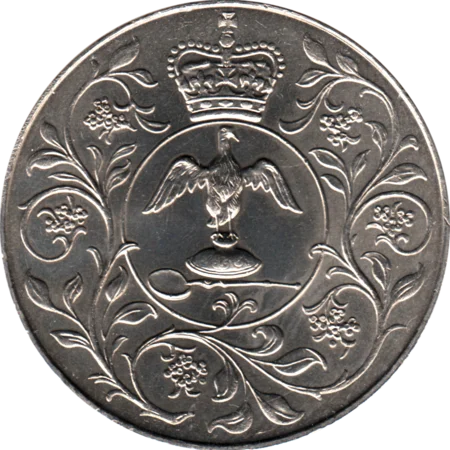 Preview 25 pence, 1977 reverse