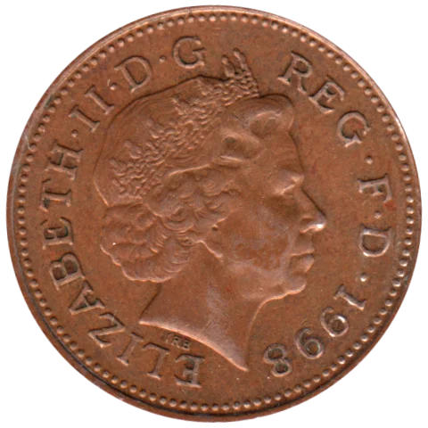1 penny, 1998 Obverse