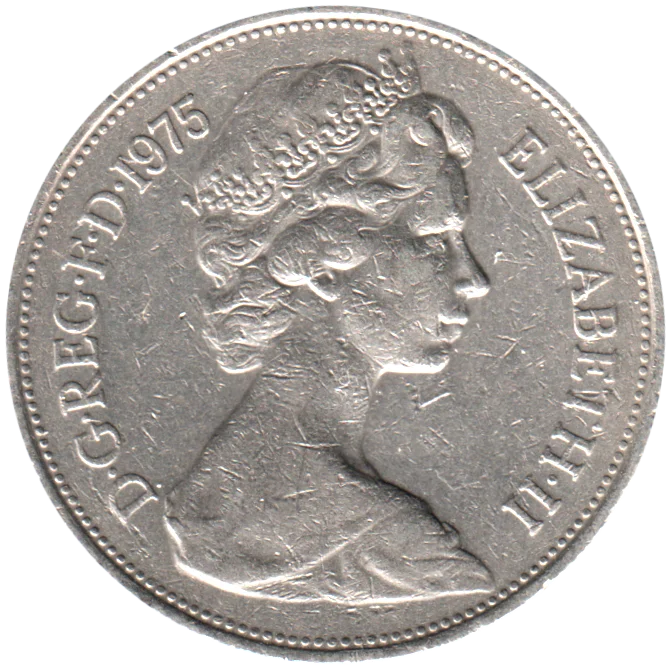 10 pence, 1975 Obverse