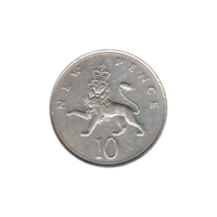 Preview 10 pence, 1975 reverse