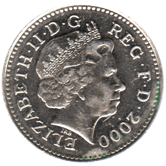 10 pence, 2000 Obverse