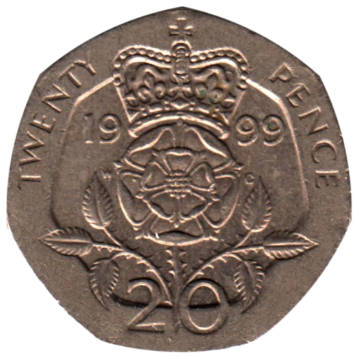 20 pence, 1999 Reverse