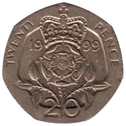 Preview 20 pence, 1999 reverse