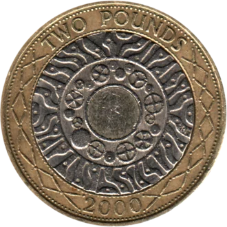 Preview 2 Pounds, 2000 reverse