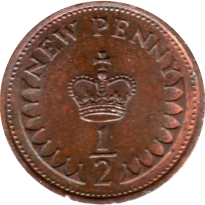 Preview ½ penny, 1978 reverse