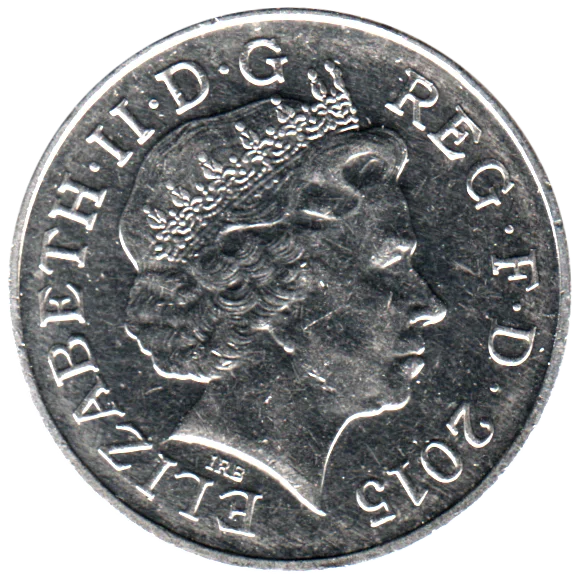 10 pence, 2015 Obverse