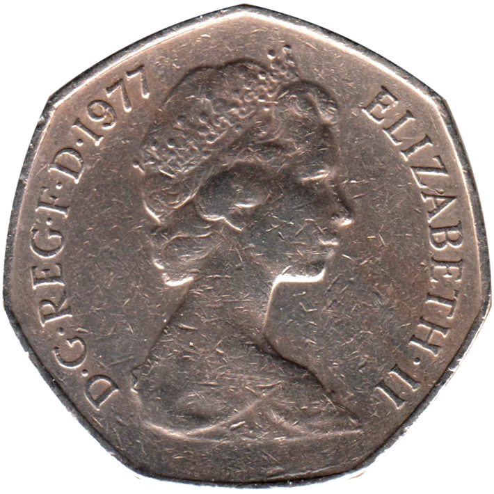 50 pence, 1977 Obverse
