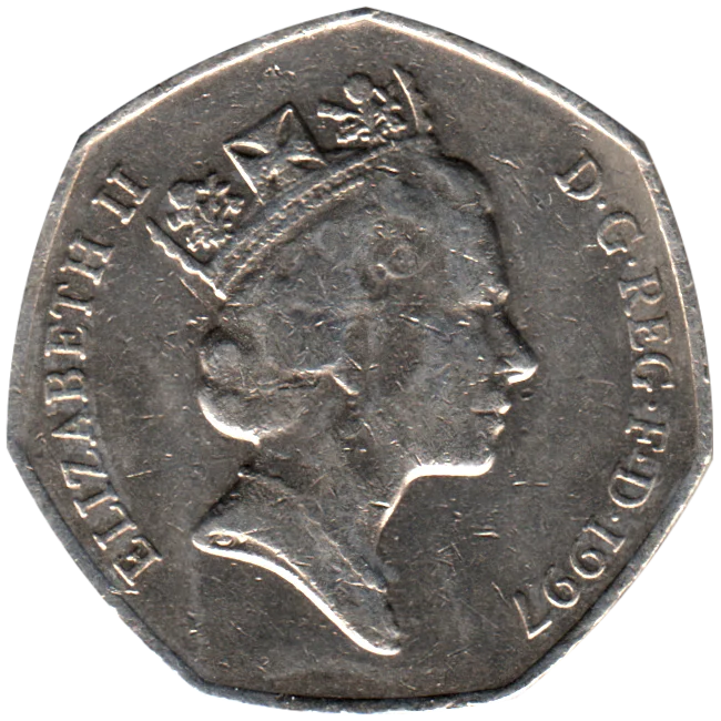 50 pence, 1997 Obverse