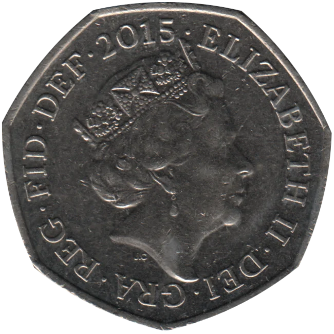 50 pence, 2015 Obverse