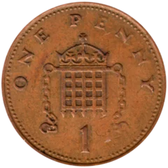 Preview 1 penny, 1985 reverse