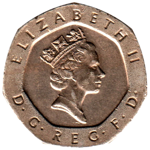 20 pence, 1995 Obverse