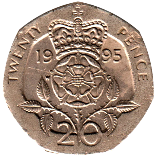 20 pence, 1995 Reverse