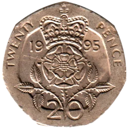 Preview 20 pence, 1995 reverse